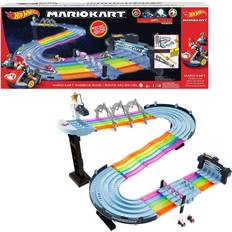 Car Tracks Mario Kart Rainbow Road Raceway Set