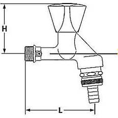 Avstengningsventiler BROEN Drain valve n hose connection 1/2 matchrom/mokka