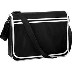 BagBase Retro Messenger Bag - Black/White