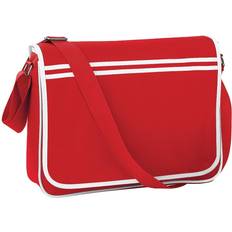 BagBase Retro Messenger Bag - Classic Red/White
