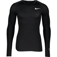 Herren - Polyester T-Shirts Nike Pro Dri-Fit Long-Sleeved Top Men - Black/White