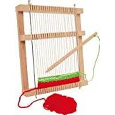 Näh- & Webspielzeuge Small Foot 6889 "Compact" wooden weaving frame, incl. reversible comb and wool, from 6 years old