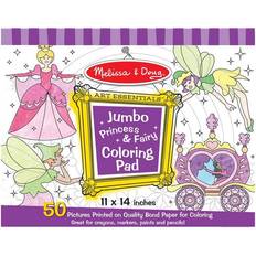 Plast Malebøker Melissa & Doug Jumbo Colouring Pad Princess & Fairy Activity Pad Coloring Pads 3 Gift for Boy or Girl