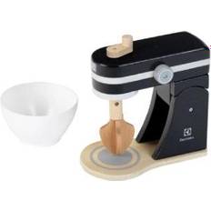 Klein Theo 7405 Electrolux Food Processor, wood I Mechanical mixing and stirring function I Accessories for play kitchens Dimensions: 19 cm x 9 cm x 17 cm I Toy for children from 3 years