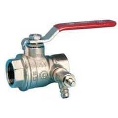 PETTINAROLI F x f fullway ball valve with drain-off and red steel lever