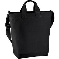 Dame Stoffvesker BagBase Canvas Day Bag - Black