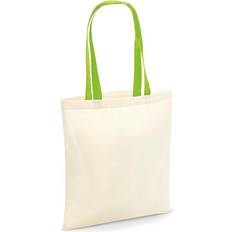 Westford Mill Bag For Life Contrast Handles - Natural/Lime Green
