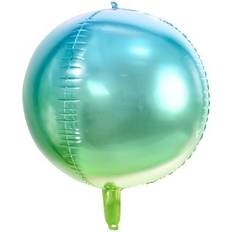 PartyDeco Round Foil Balloon Blue/Green