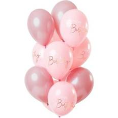 Folat 67005 Latex Balloons Pink Rose Gold Approx. 30 cm Pack of 12 Happy Birthday