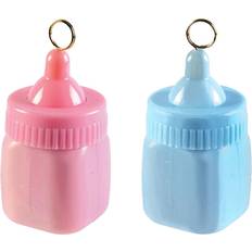 Amscan 114539.108 Baby Bottle Balloon Weight Pastel Blue Pack of 12