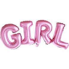 PartyDeco Foil Balloon Lettering Girl for Baby Shower Gender Reveal Party Celebration, 74x33cm, Pink (Girl)