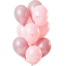 Folat 67630 30th Birthday Latex Balloons Lush Blush Elegant Pack 12x30cm