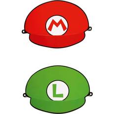 Fotoprops, Partyhüte & Ordensbänder Amscan Partyhattar Super Mario 8-pack