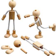 Holzspielzeug Actionfiguren Flexi Figures, H: 12 cm, 4 set/ 1 pack
