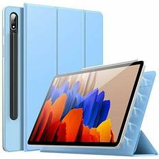 Teknikproffset Tri-fold fodral med stativfunktion för Galaxy Tab S7 Plus 12,4" Blå