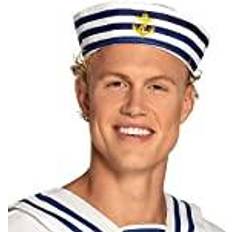 Boland BV Navy Sailor Doughboy Hat, White/Navy