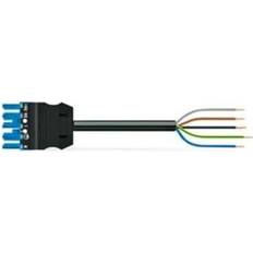 Wago Winsta Connecting cable 1m hf eca socket/open-ended blue