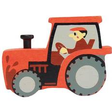 Tender TL4833 Traktor orange Holzfigur