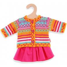 Heless 2844 Clothing set for dolls in Jolly design, 2 pieces with cardigan and back, size 35 45 cm