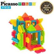 Wooden Blocks PicassoTiles Bristle Shape 3D Building Block: 120 Pcs
