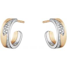 Georg Jensen Fusion Small Earrings - Rose Gold/White Gold/Diamonds