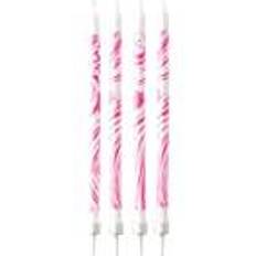 Amscan 9904358 12 Birthday Candles Marble White/Pink