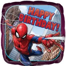 Amscan Happy Birthday Folienballon "Spiderman" 34cm x 34cm