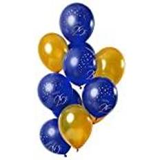 Folat 66625 Latex Balloons Blue Bronze Approx. 30 cm Pack of 12 Number 25