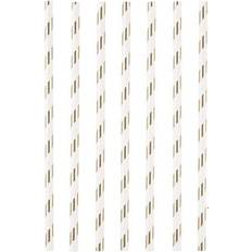 Amscan 10022233 12 Everyday Love Paper Straws, White/red, One Size