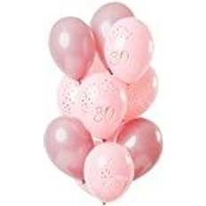 Folat 67680 Latex Balloons Pink Rose Gold Approx. 30 cm Pack of 12 Number 80