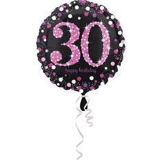 Amscan 18" Happy 30th Birthday Pink Celebration Prismatic Foil Balloon