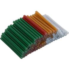 Sølv Lim Creativ Company Glue Gun Sticks, L: 10 cm, D: 7 mm, glitter, gold, green, red, silver, 100 pc/ 1 pack