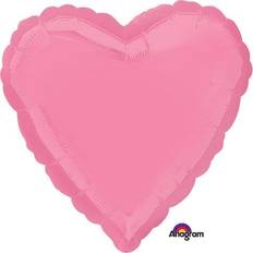 Amscan 10087624 Bubble Gum Pink Heart Foil Balloon-1 Pc, 18"