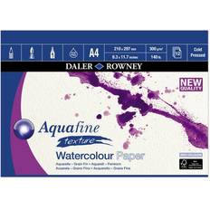 Vannbasert Akvarellpapir Daler Rowney Aquafine artists watercolour texture pad A4 12 sheets 300gsm Cold Pressed