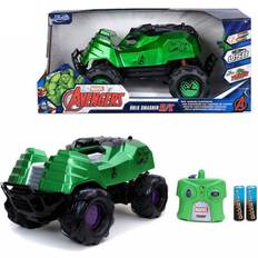 Marvel Jada Toys 253228003 Hulk Smasher, RC Car with Turbo, USB Charging, 3.6 m/s, 25 m Control Distance, 1:14 Scale, Green
