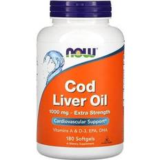 Vitamins & Supplements Now Foods Cod Liver Oil, 1000mg Extra Strength 180 softgels
