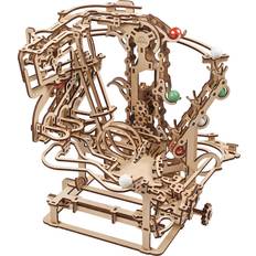 Rubber band Leker Ugears 3D Puzzle Marble Run Chain Creative 3D Wooden Puzzles for Adults with Rubber Band Motor Marble Run Chain Wood Model Kit Unique Wooden Puzzle 3D Puzzles for Adults and Kids Building Kit