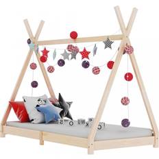 Furu Barnesenger vidaXL Kids Bed Frame Solid Pine Wood 70x140cm