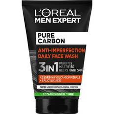 L'Oréal Paris Ansiktsrens L'Oréal Paris L'Oréal Paris Men Expert Pure Carbon 3-in-1 Daily Face Wash 100ml