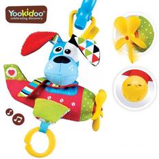 Tekstil Badeleker Yookidoo aktivitetslegetøj, spillende flyvemaskine hund