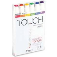 Touch Twin Brush Marker Main Colors 6teilig
