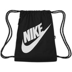 Gymsacks Nike Heritage Drawstring Bag - Black/White