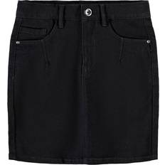 Reißverschluss Röcke Name It High Waist Denim Skirt - Black/Black Denim (13190858)
