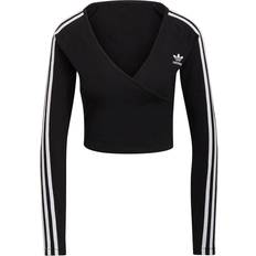 adidas Women's Adicolor Classics Cropped Long Sleeve Top - Black