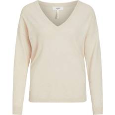 Object Collector's Item Thess Deep V-Neck Knitted Pullover - Sandshell