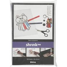 Schrumpffolie Creativ Company Shrink Plastic Sheets, 20x30 cm, thickness 0,3 mm, matt transparent, 100 sheet/ 1 pack