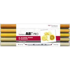 Tombow ABT PRO Dual Brush Pen 5-set Yellow Colors