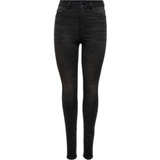 Only Royal Life Hw Skinny Fit Jeans - Black/Black Denim