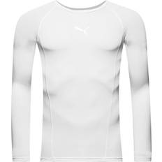 Lange Unterhemden Basisschicht Puma Kid's LIGA Long Sleeve Baselayer - Puma White (655921-04)