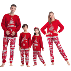 Christmas Family Matching Pajamas Set Red